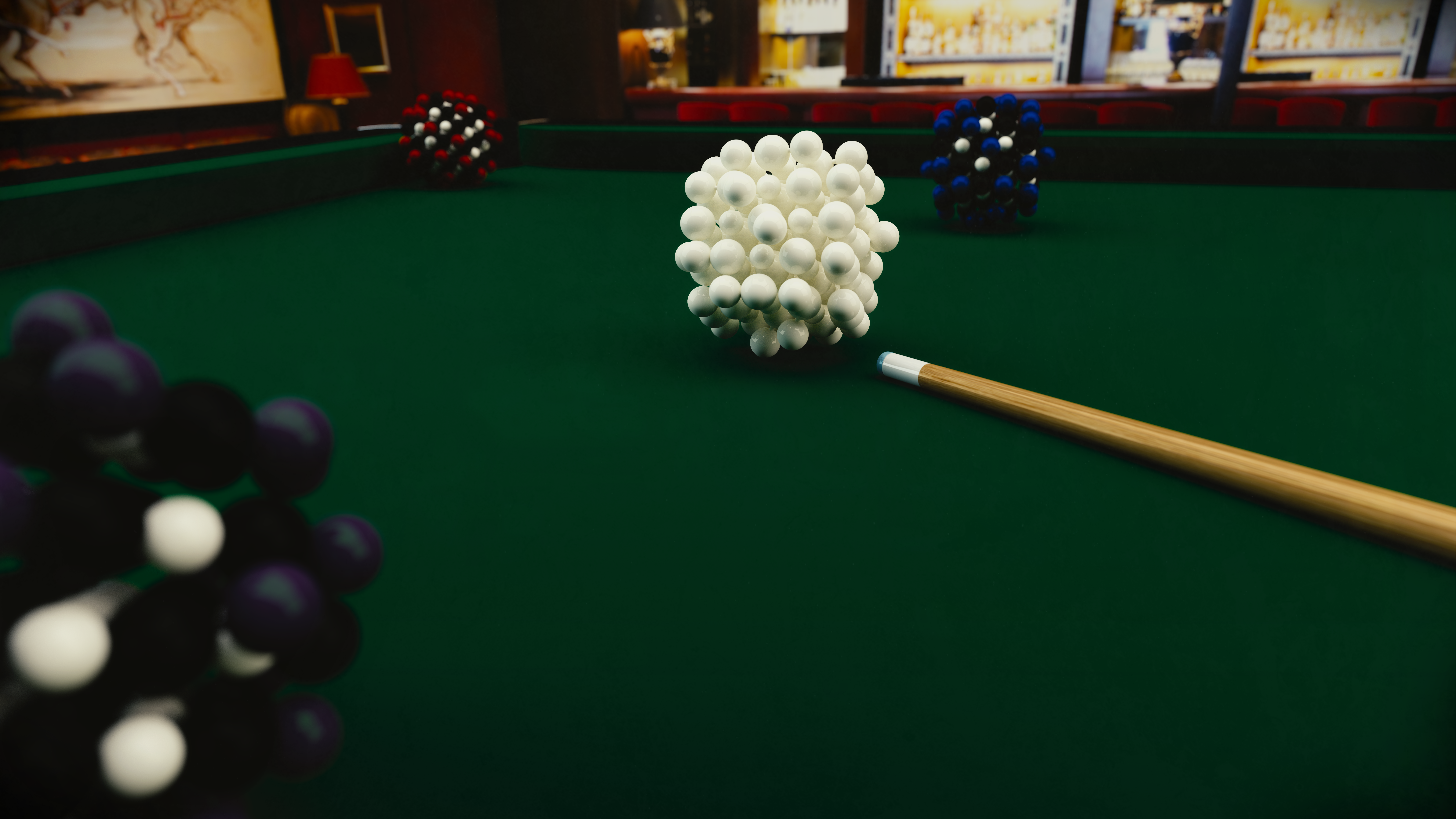 Playing pool with nanoparticles (featured at the Chicago Arts District - The Art of Science exhibition, 2016)